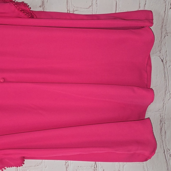 Zac & Rachel Tiered Sleeve Button Front Blouse Women’s Plus Size Top 2x - Picture 7 of 13